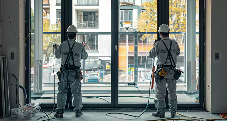 Patio Door Glass Replacement with Built-In Blinds in Hunters Creek, FL