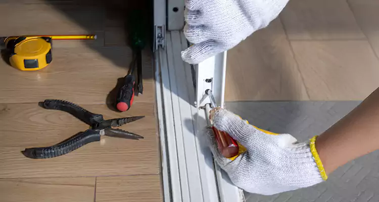 Backyard Sliding Door Track Repair in Hunters Creek, FL